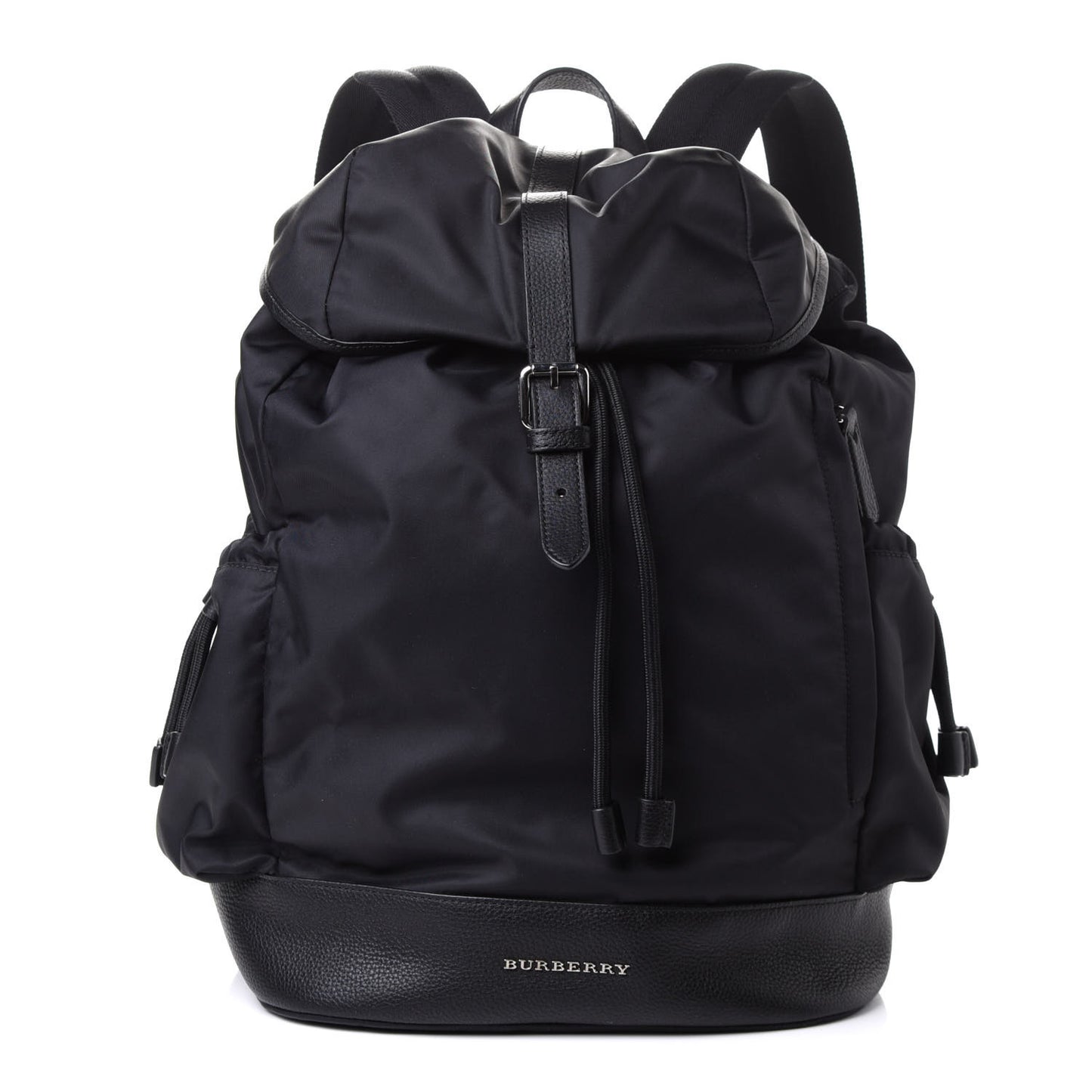 Nylon Grained Calfskin Watson Diaper Bag Navy