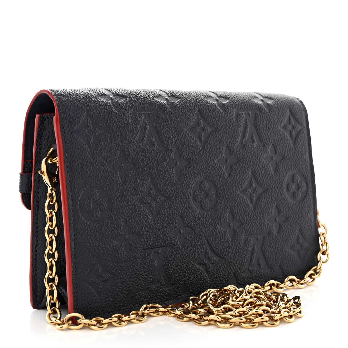 Empreinte Vavin Chain Wallet Marine Rouge