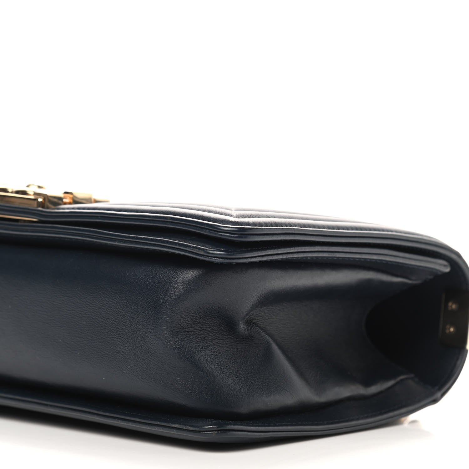 Chanel Lambskin Braided Woven Medium Boy Flap Navy Black 9 of 9