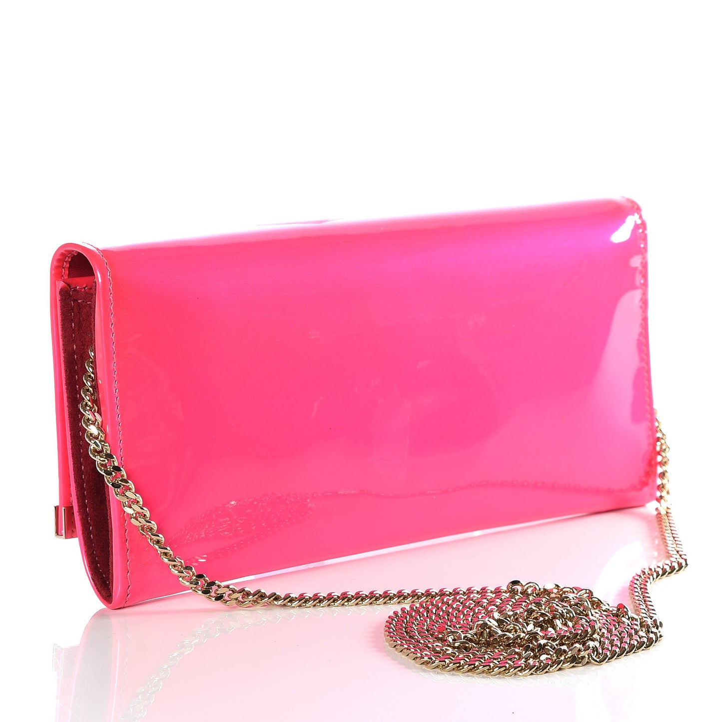 Patent Milla Wallet on Chain Pink