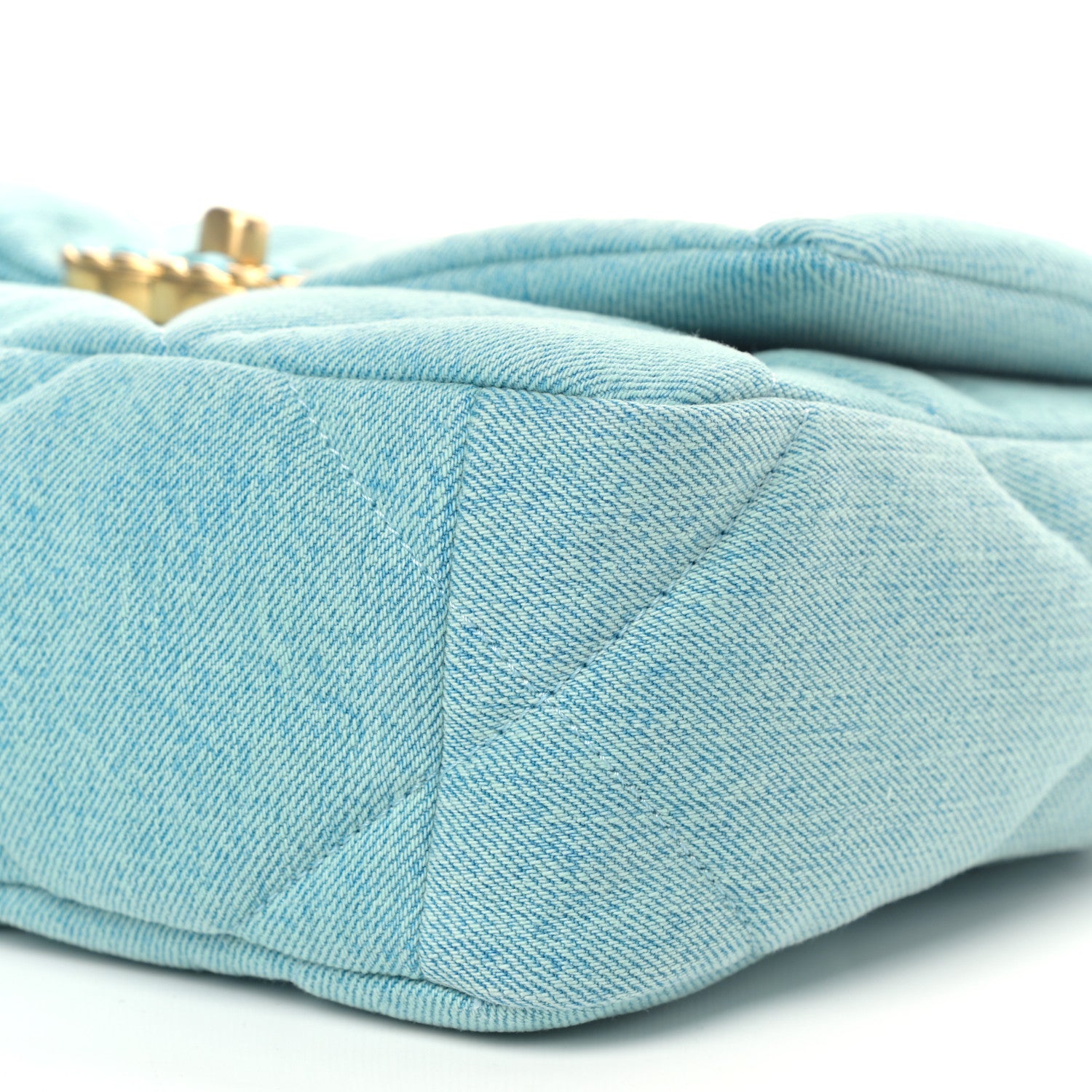 Chanel Denim Quilted Medium Chanel 19 Flap Neon Blue 9 of 9
