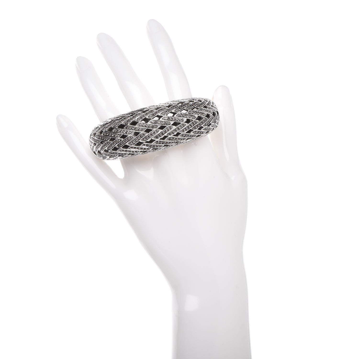 John Hardy Sterling Silver Smoky Quartz 26mm Classic Chain Kick Cuff Bracelet 2 of 4
