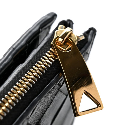 Bottega Veneta Nappa Intrecciato Medium Bi-Fold Zip Wallet Black 9 of 10