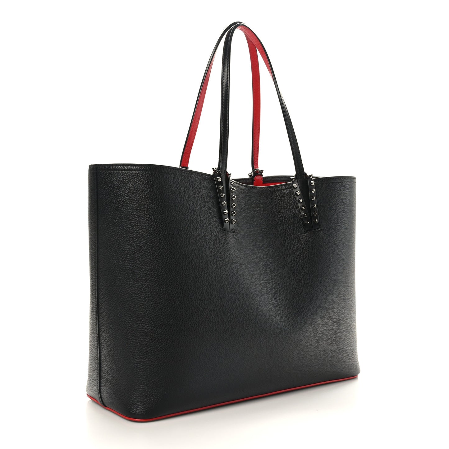 Calfskin Spikes East West Cabata Tote Black