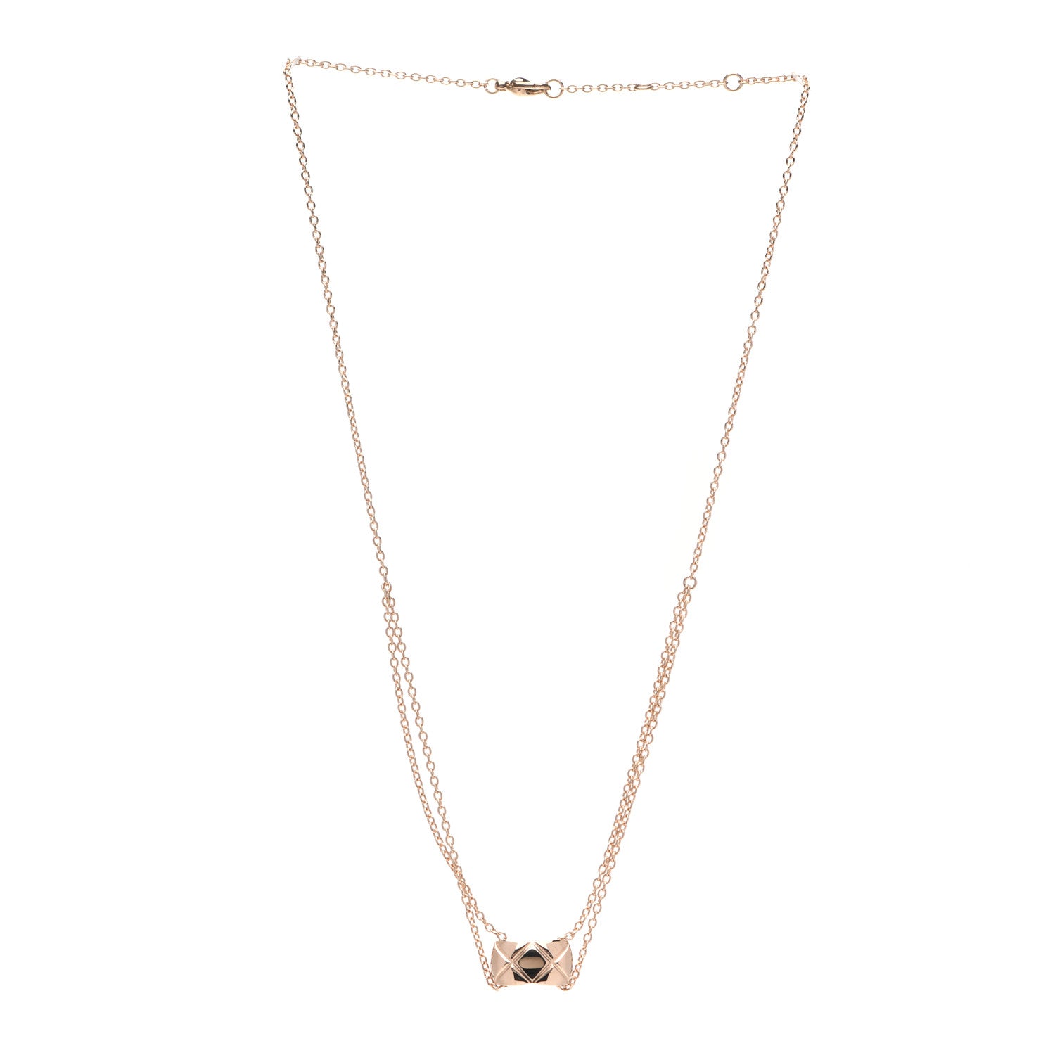 Chanel 18K Beige Gold Coco Crush Pendant Necklace 3 of 6