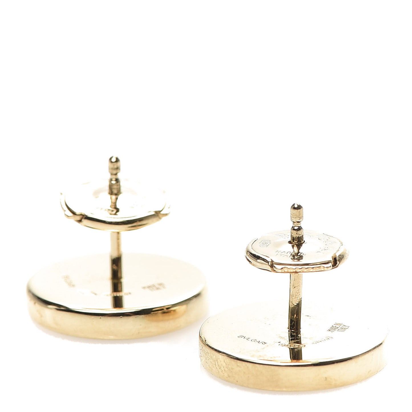 18K Yellow Gold Mother of Pearl Optical Earrings