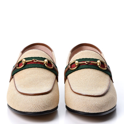 Gucci Canvas Malaga Kid Web Womens Horsebit Brixton Loafers 36.5 Sand Light Cuir 2 of 10