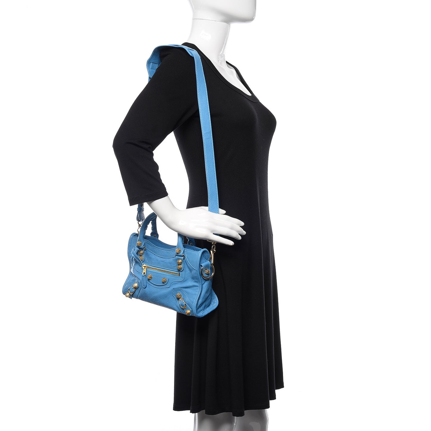 Agneau Giant 12 Gold Hardware Mini City Bleu Azur Clair