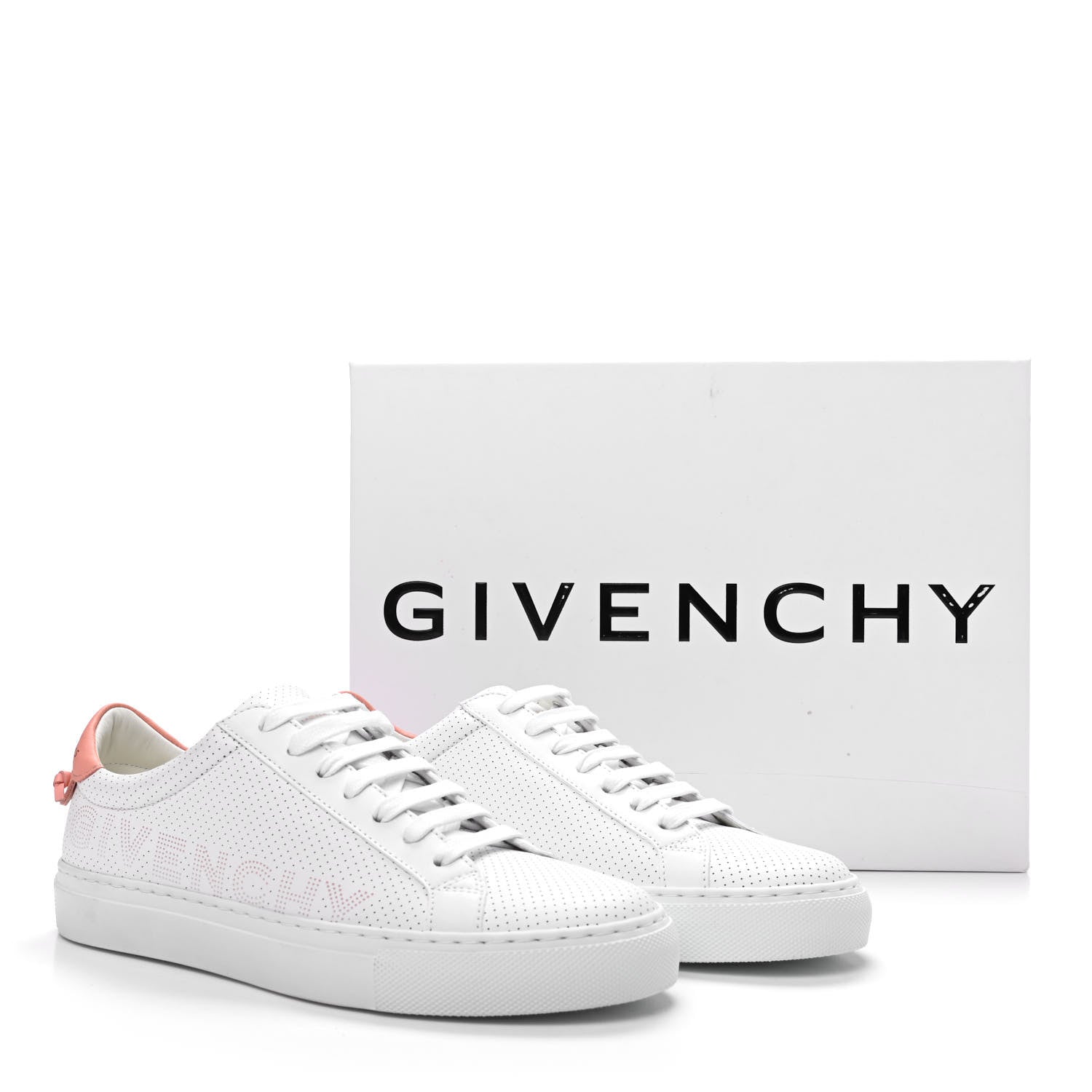 Givenchy Calfskin Perforated Womens Urban Street Sneakers 36 White Pink 11 of 11