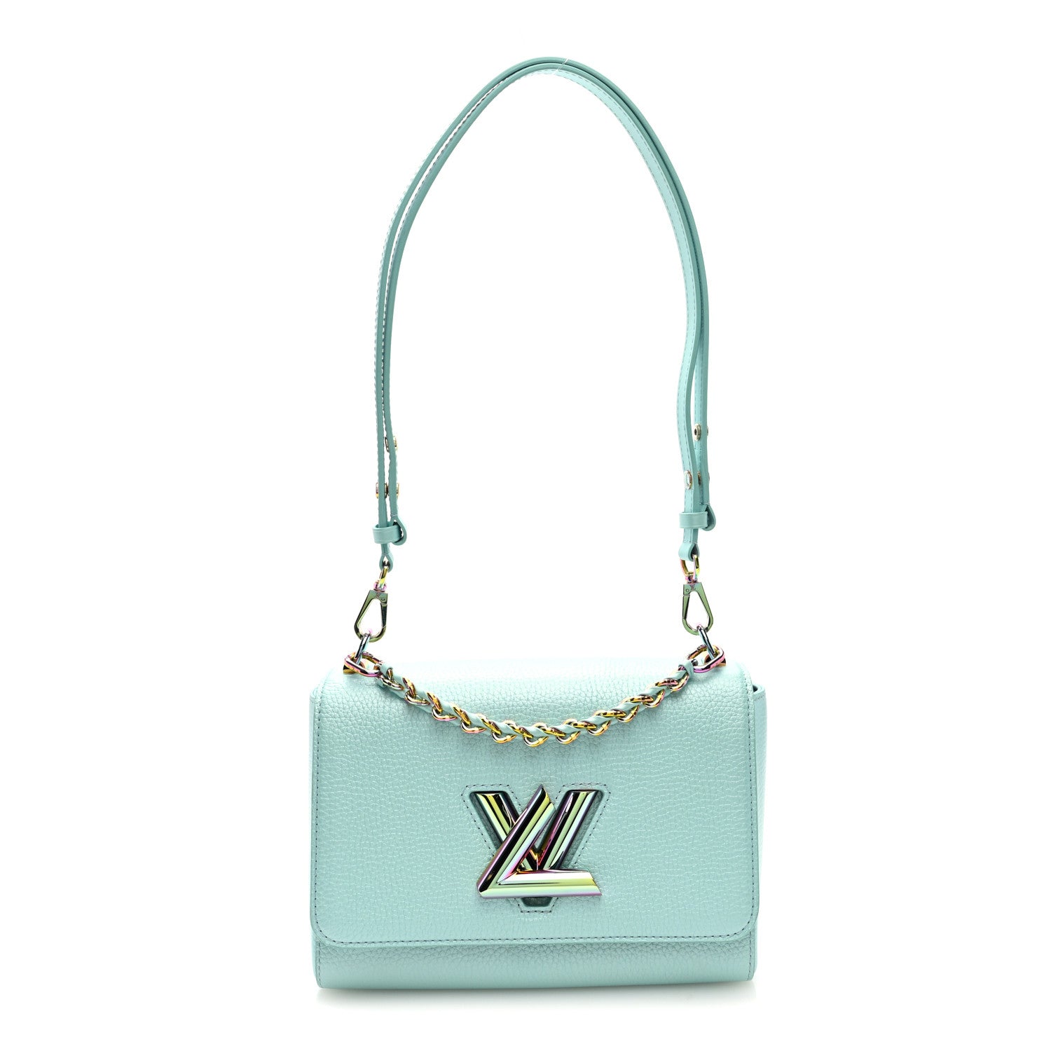 Louis Vuitton Iridescent Grained Calfskin Summer Splash Twist MM Blue 1 of 10