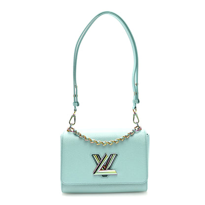 Louis Vuitton Iridescent Grained Calfskin Summer Splash Twist MM Blue 1 of 10