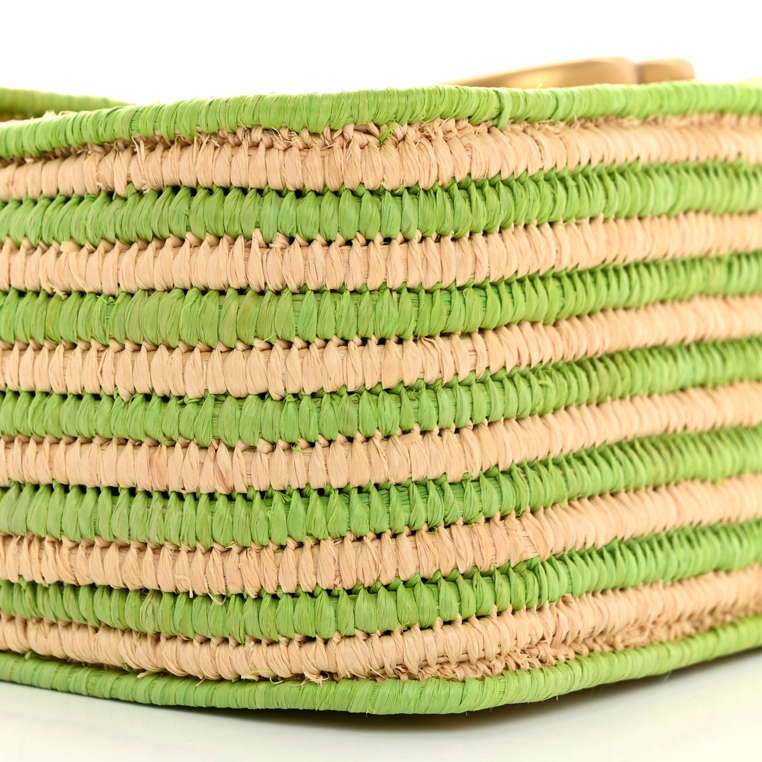 Gucci Raffia Woven Small GG Marmont Shoulder Bag Natural Light Green 8 of 9