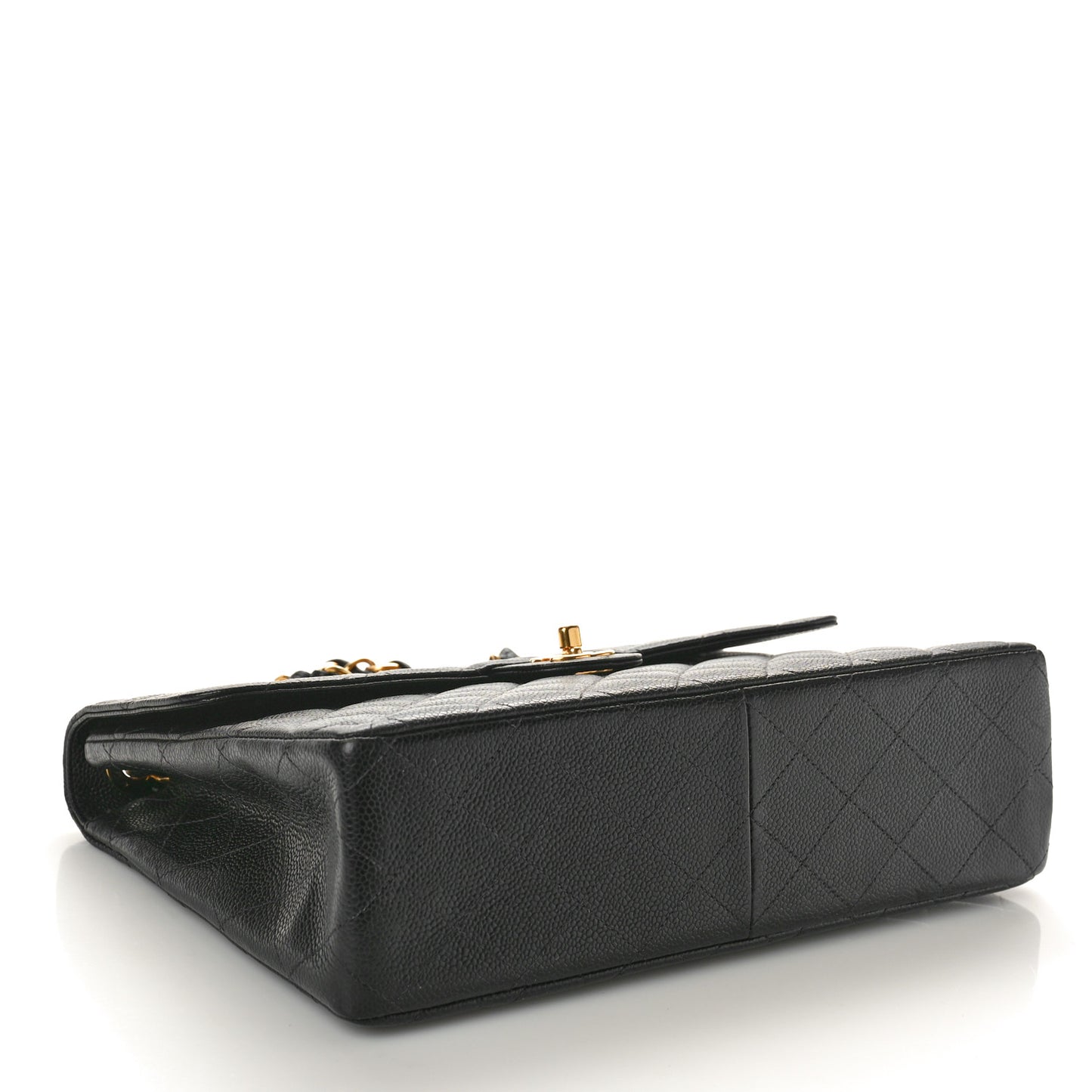 Caviar Jumbo Single Flap Black