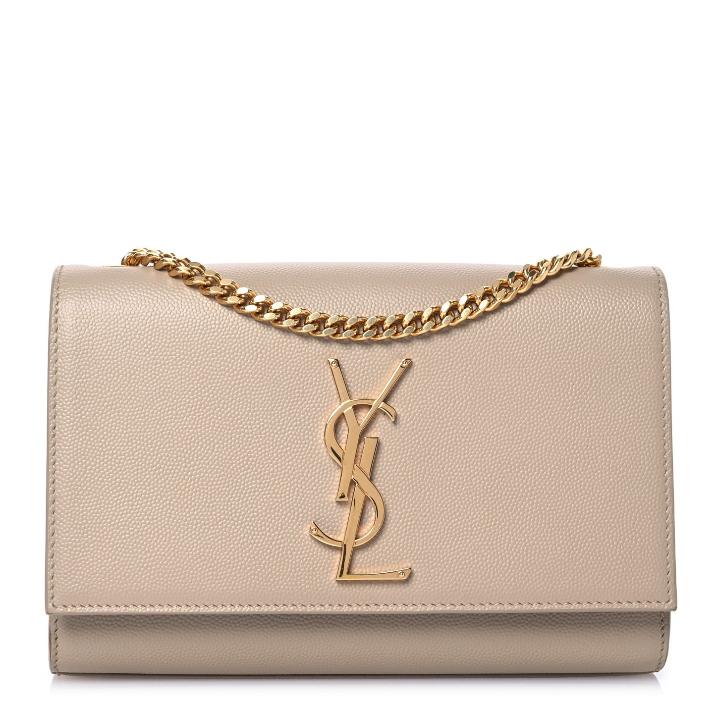 Grain De Poudre Small Monogram Kate Satchel Dark Beige