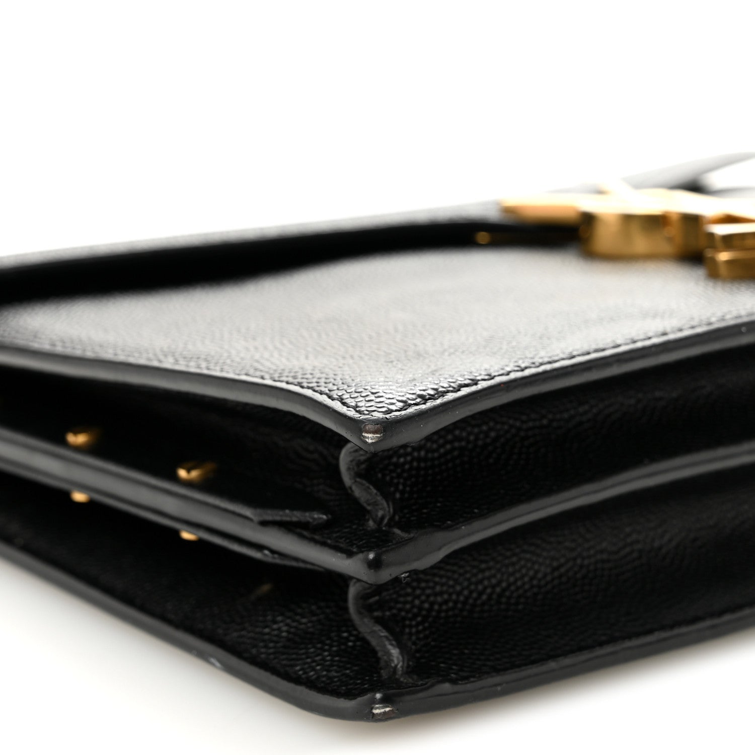 Saint Laurent Grain De Poudre Monogram Cassandra Clasp Bag Black 8 of 10
