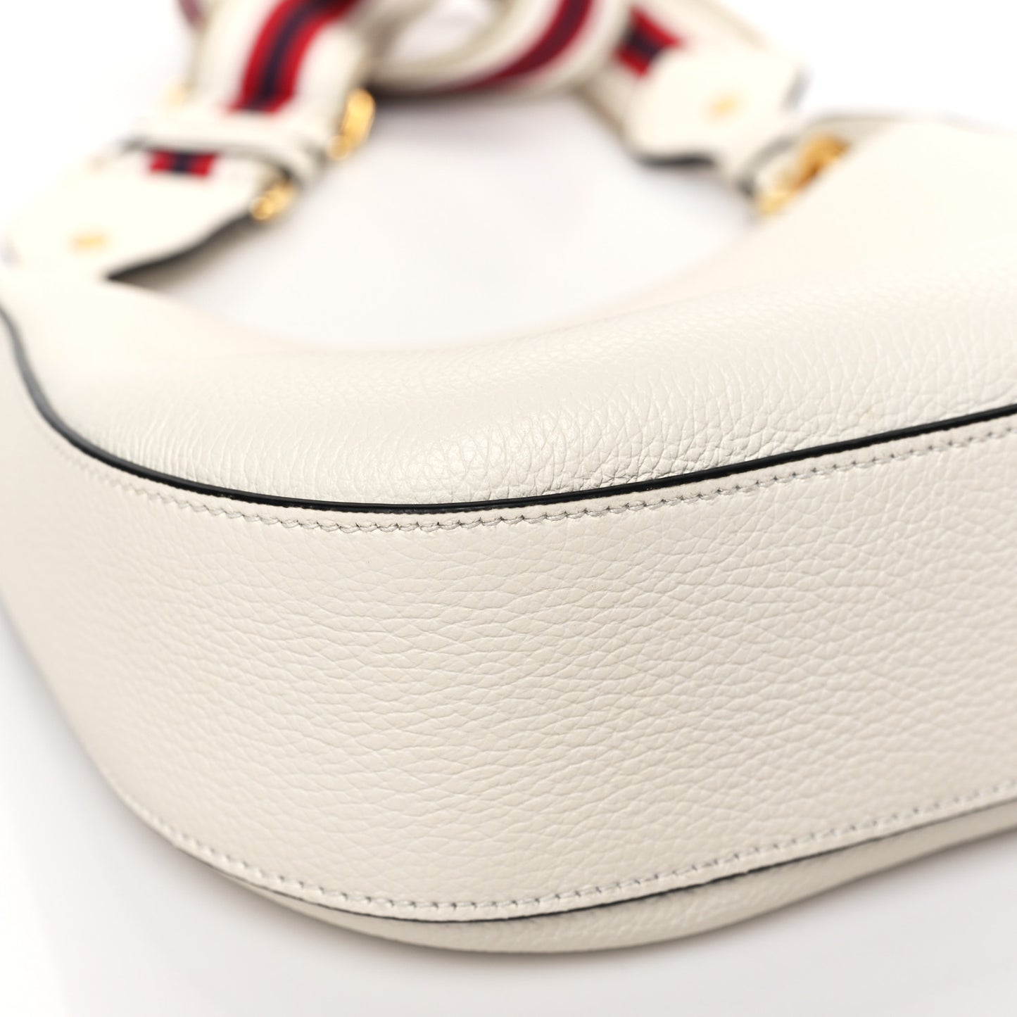 Vitello Daino Zippered Messenger Hobo White