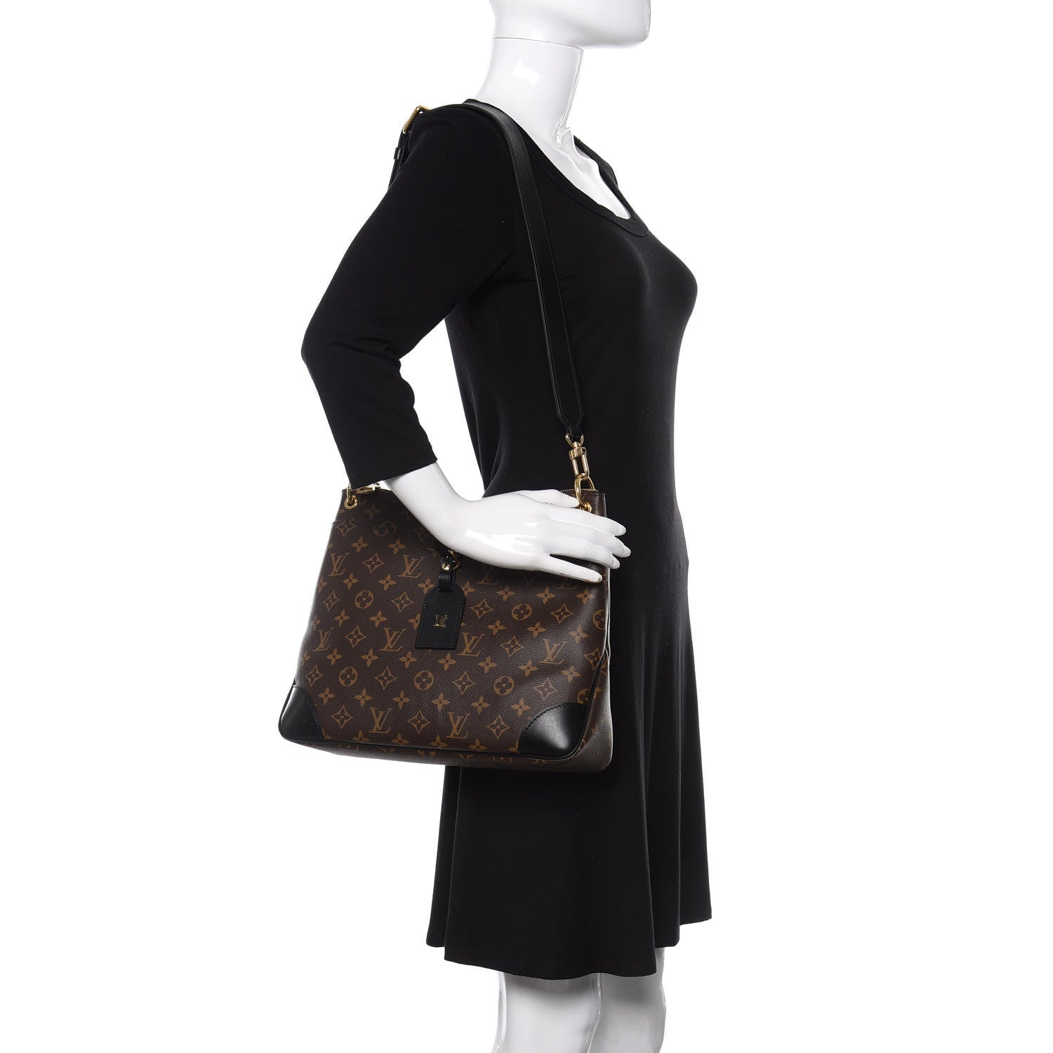 Louis Vuitton Monogram Odeon MM Black 2 of 9