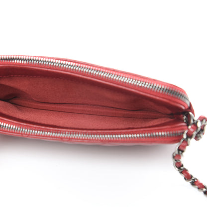 Chanel Caviar Quilted Small Clutch With Chain Red 6 of 17