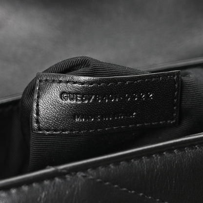 Saint Laurent Calfskin Y Quilted Monogram Monochrome Toy Loulou Crossbody Bag Black 7 of 11