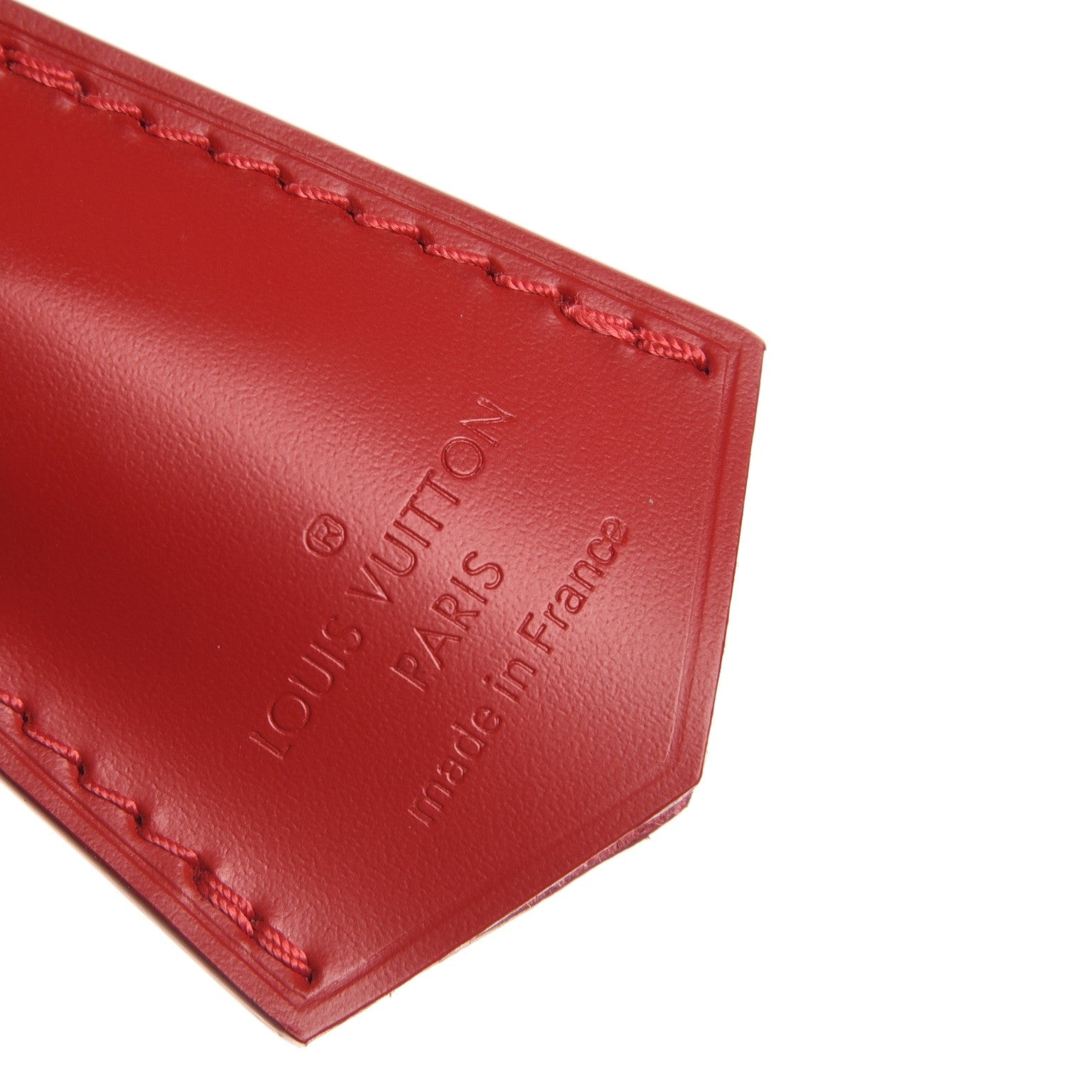 Louis Vuitton レザー キーホルダー レッド タイムセール本日終了 Louis Vuitton Calfskin Clochette Key Bell Holder Red 209183