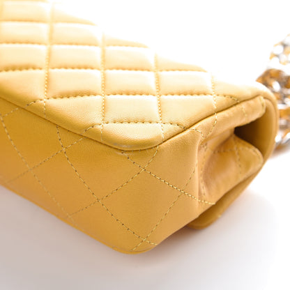 Chanel Lambskin Quilted Extra Mini Flap Yellow 11 of 13