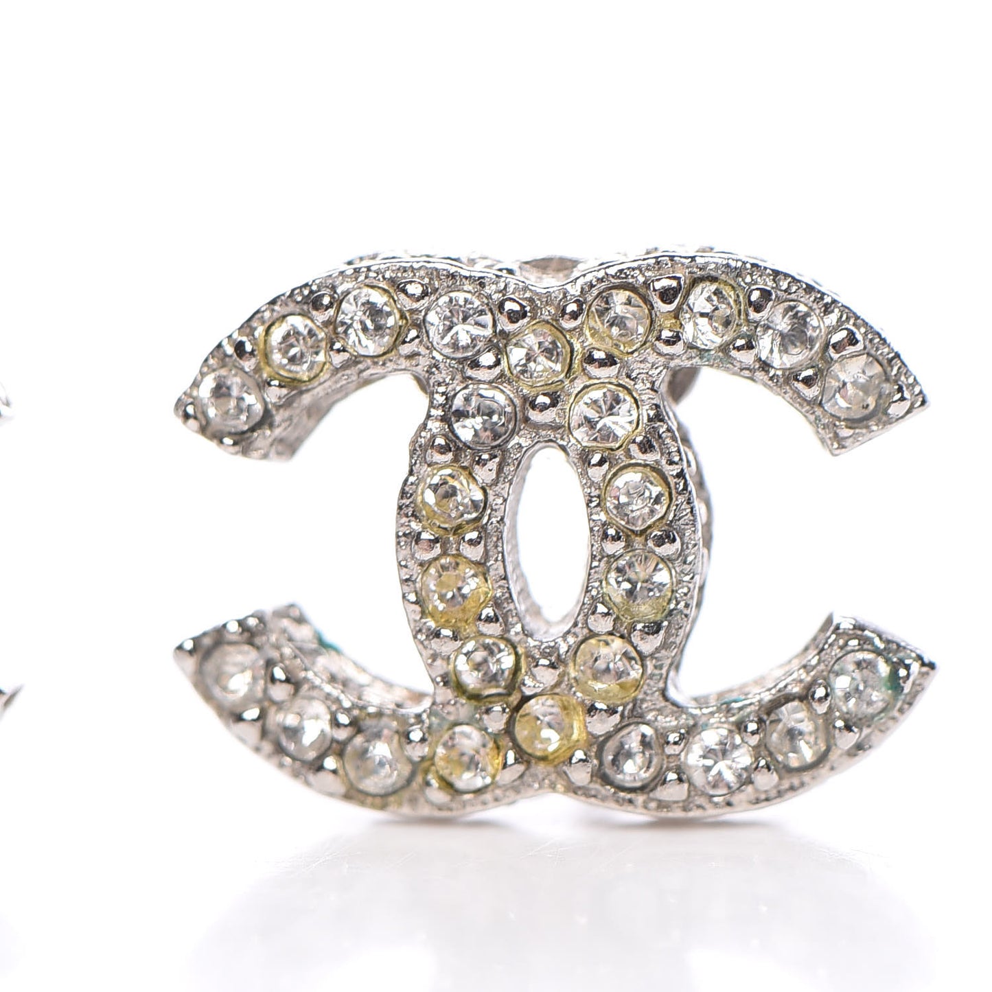 Crystal Timeless CC Earrings Silver