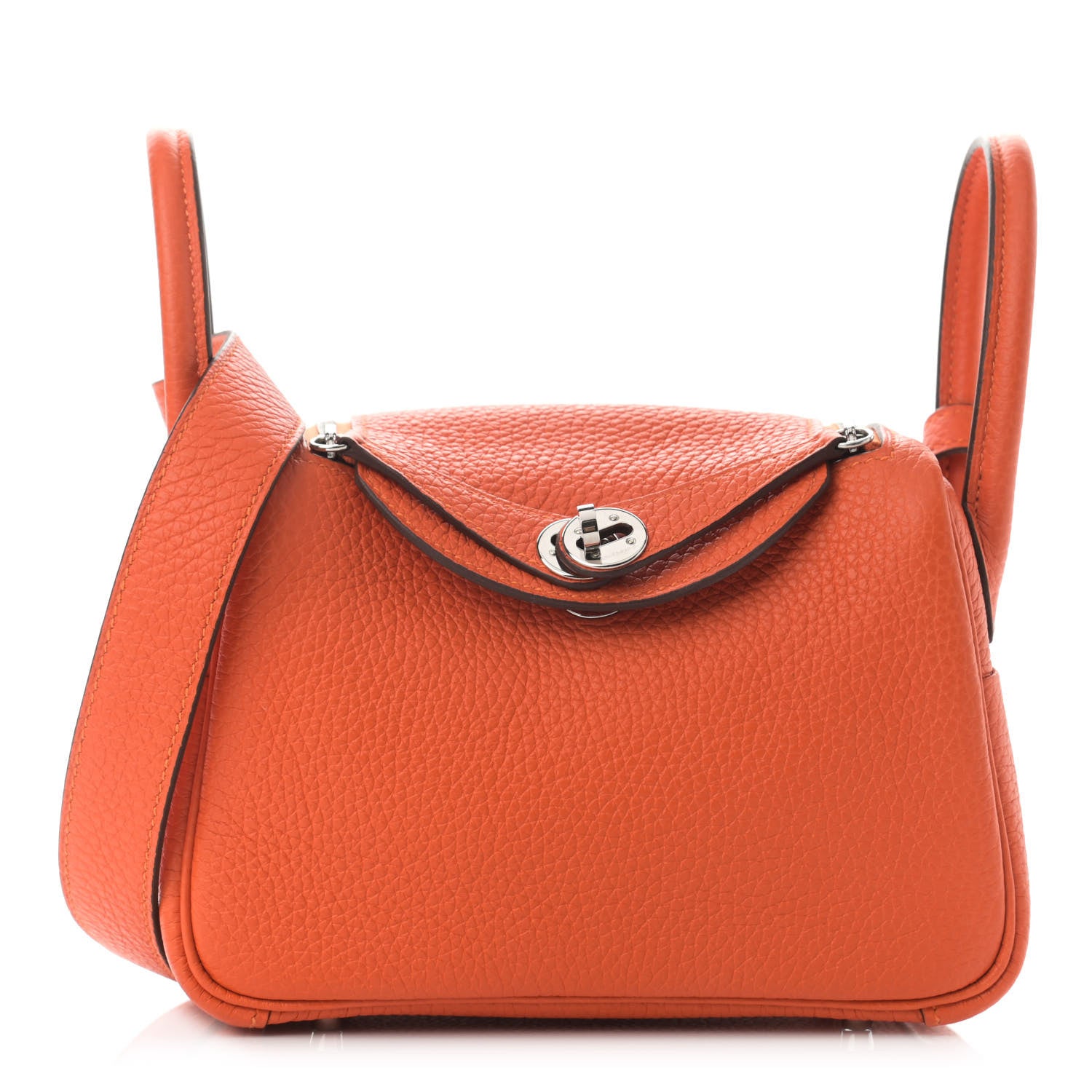 Hermes Taurillon Clemence Mini Lindy 20 Feu 1 of 11