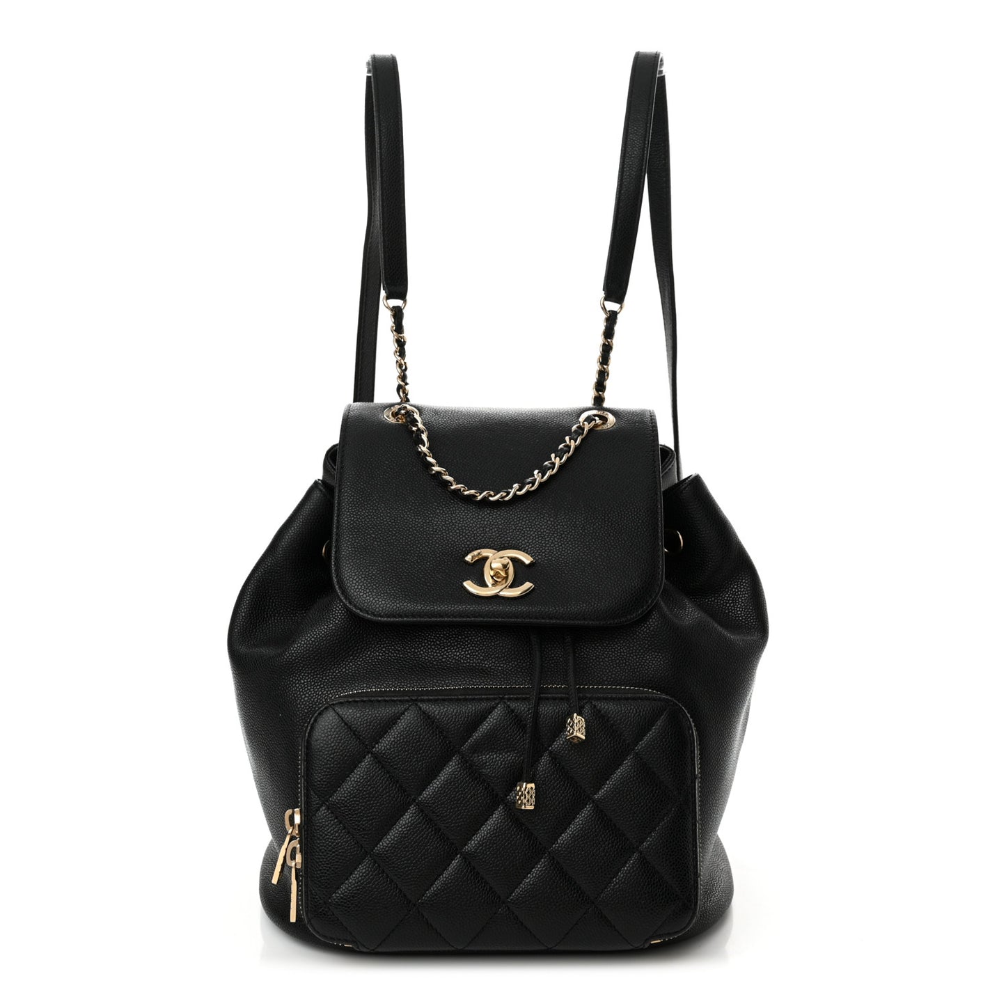 Caviar Quilted Business Affinity Backpack Black