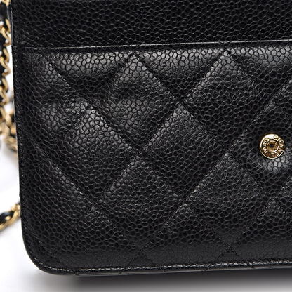 Chanel Caviar Quilted Wallet On Chain WOC Black 9 of 15