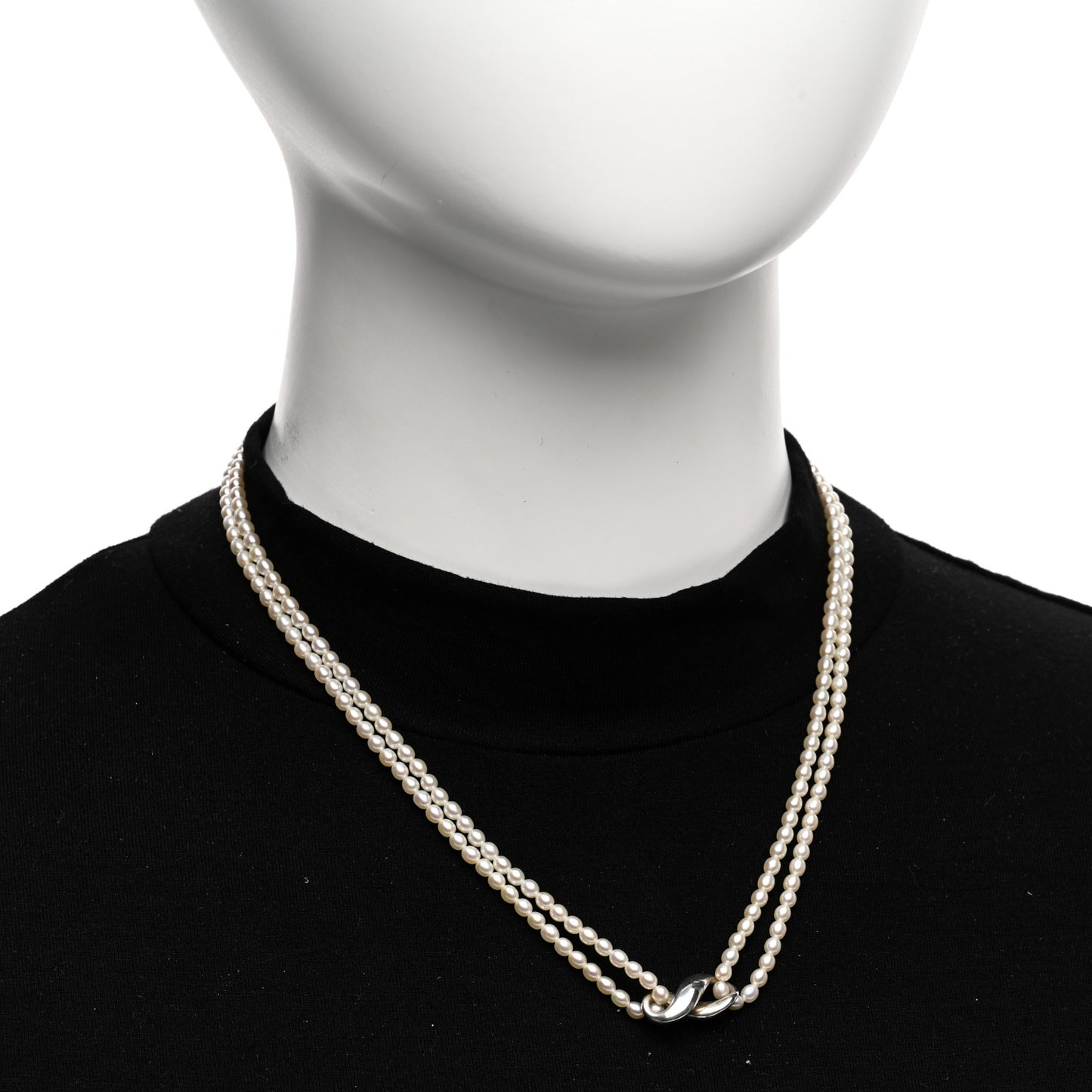 Sterling Silver Pearl Infinity Necklace