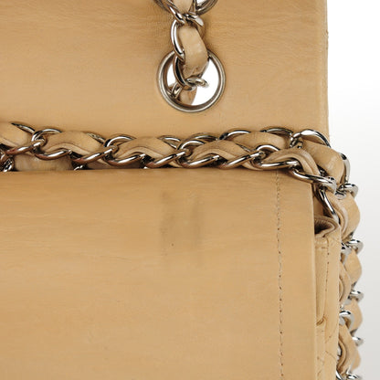 Chanel Lambskin Quilted Medium Double Flap Beige 10 of 15
