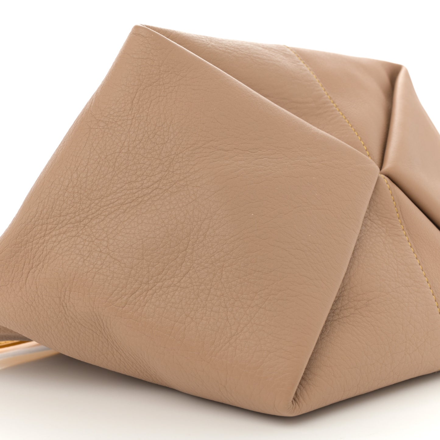 Calfskin Tulipano Bag Nocciola Yellow