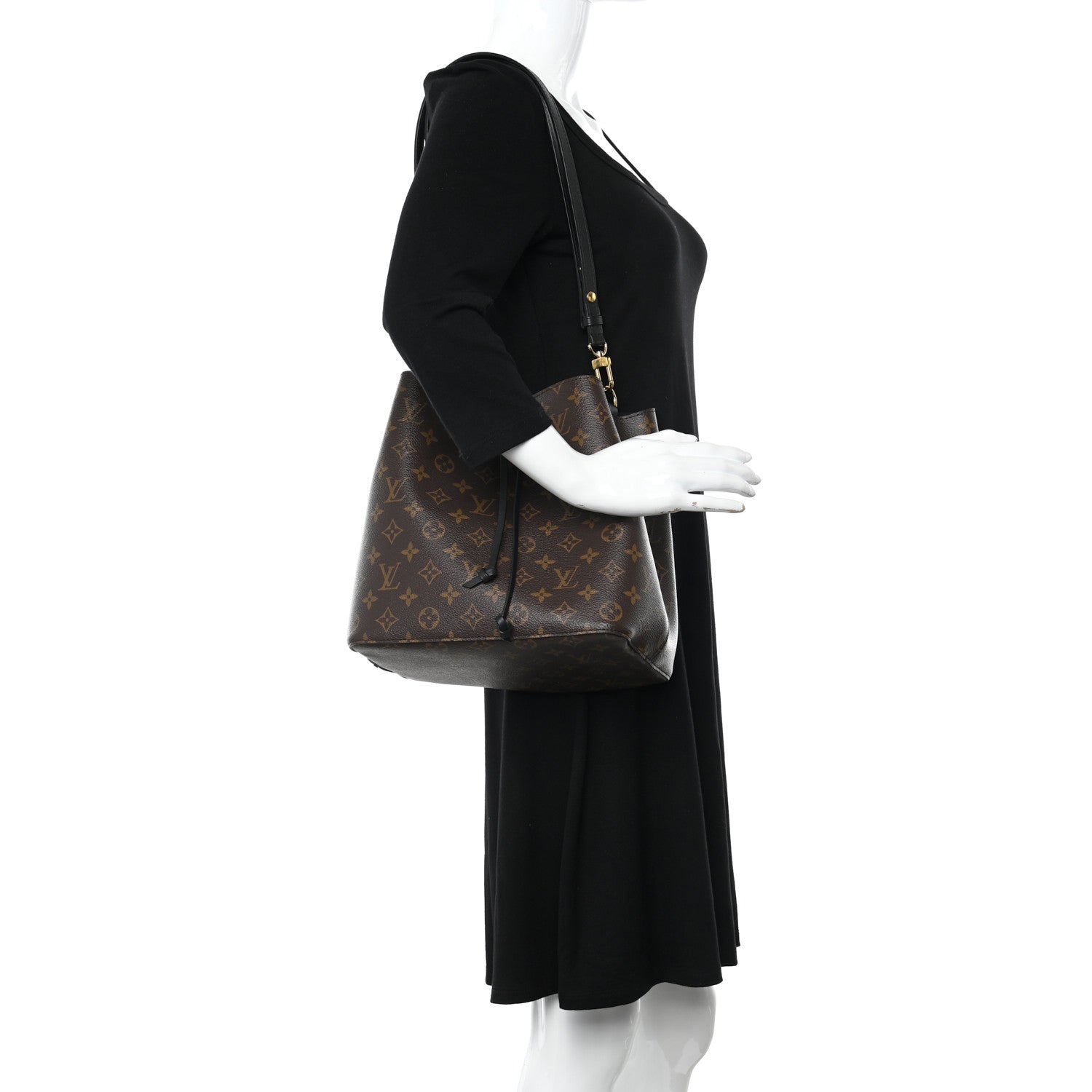 Louis Vuitton Monogram Neonoe MM Black 3 of 9