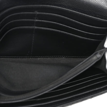 Chanel Caviar Chevron Quilted Boy Flap Wallet Black 5 of 10