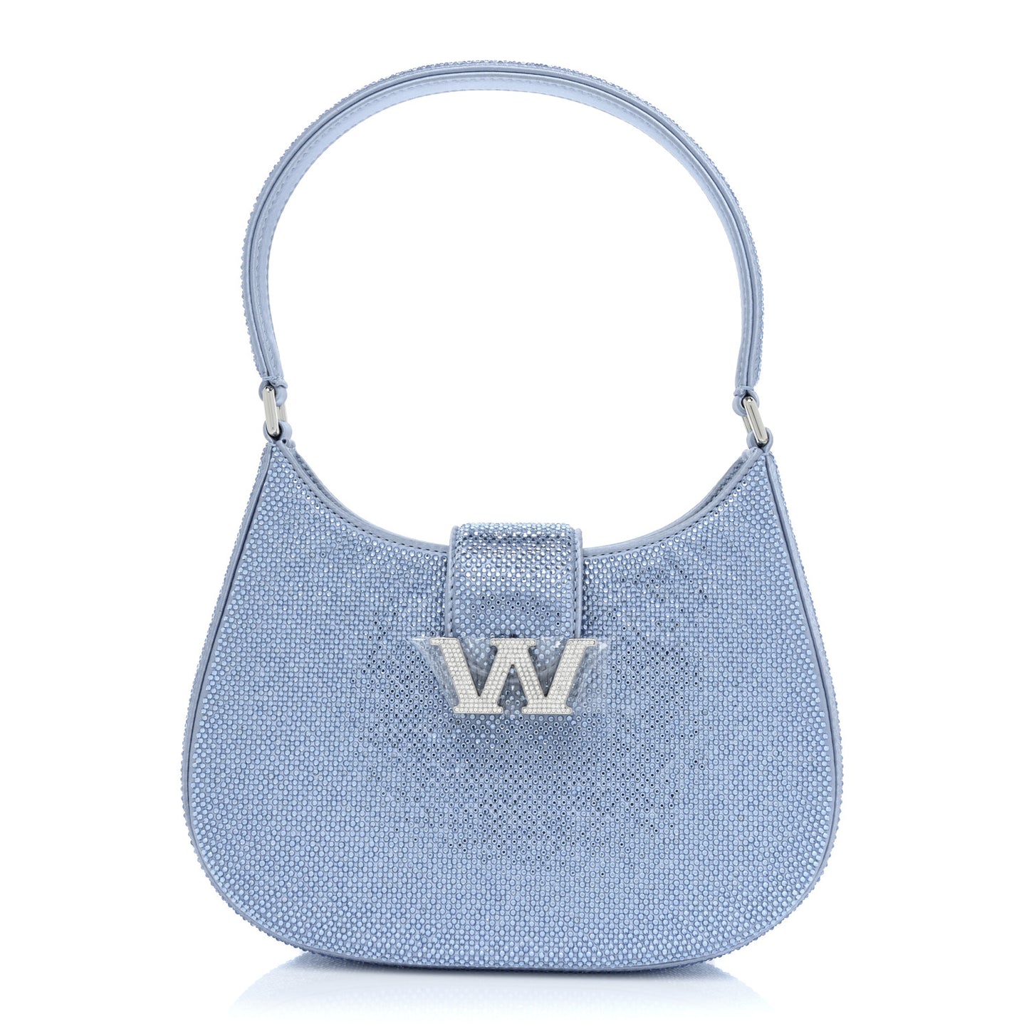 Calfskin Satin Crystal Embellished Small Legacy Glitter Hobo Oxford