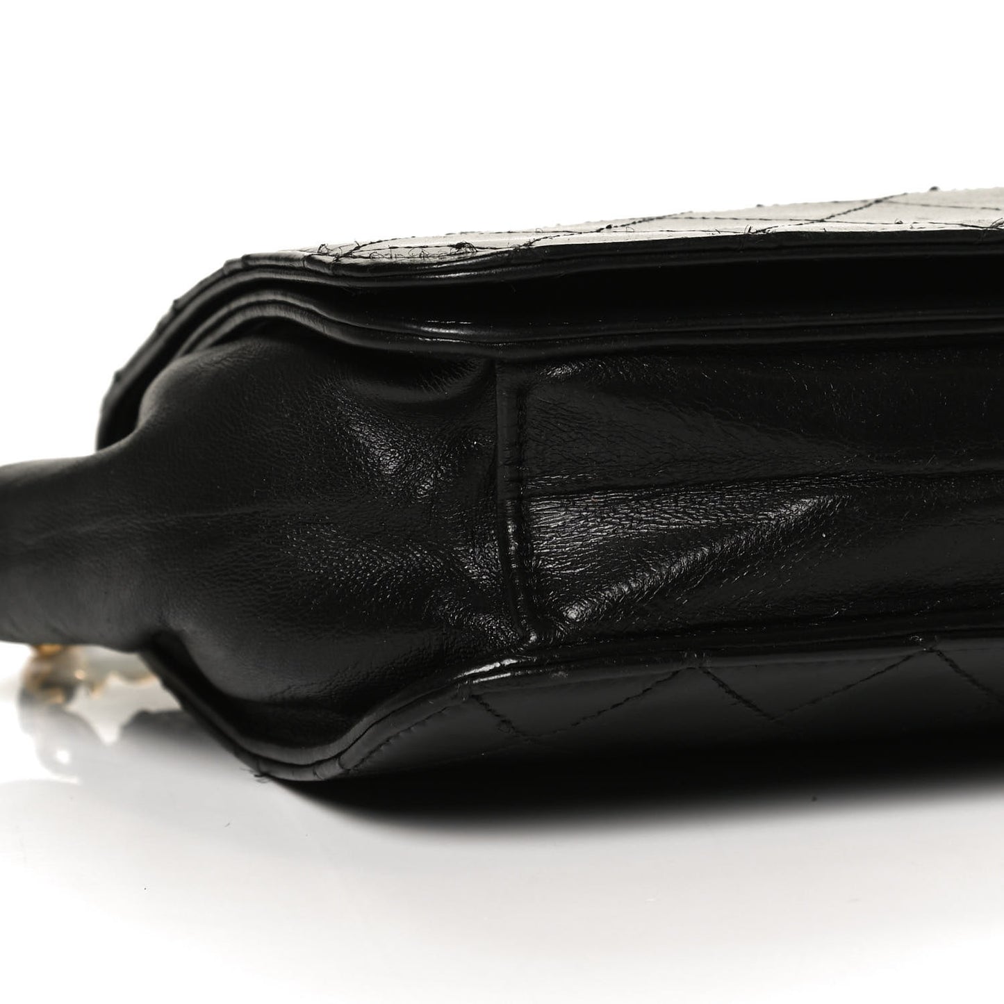 Lambskin Quilted Small Single Flap Black
