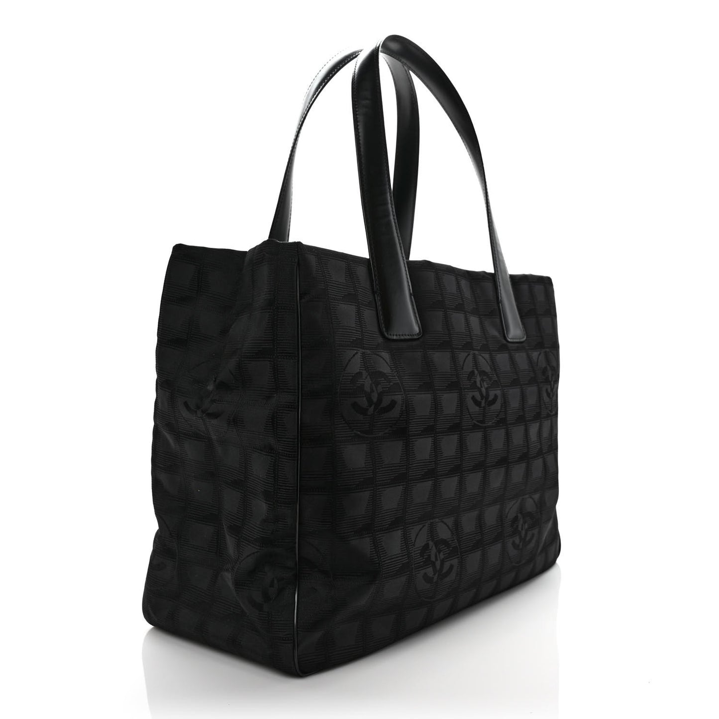 Nylon Large Travel Tote Black