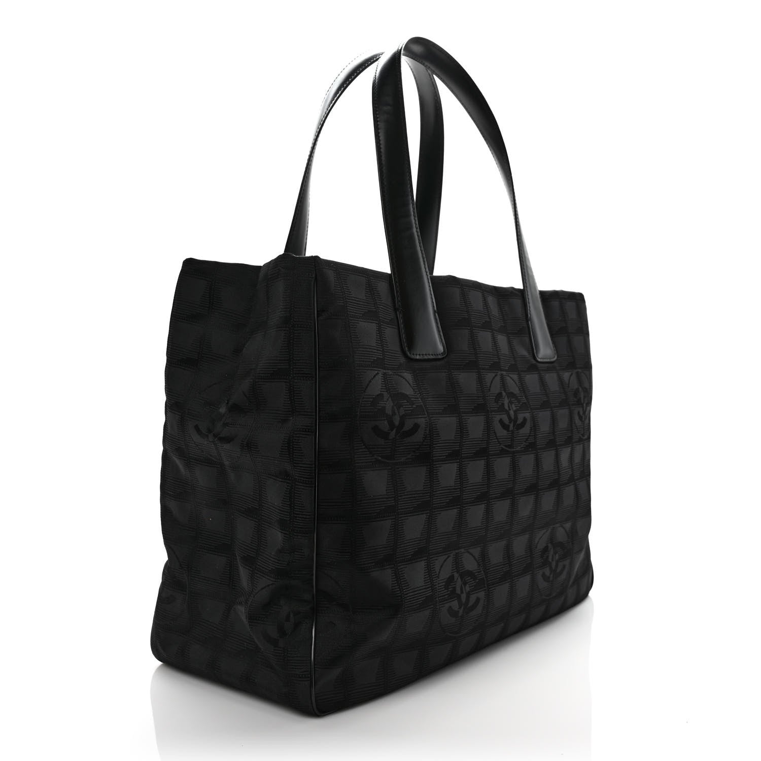 Chanel Nylon Large Travel Tote Black 2 of 7