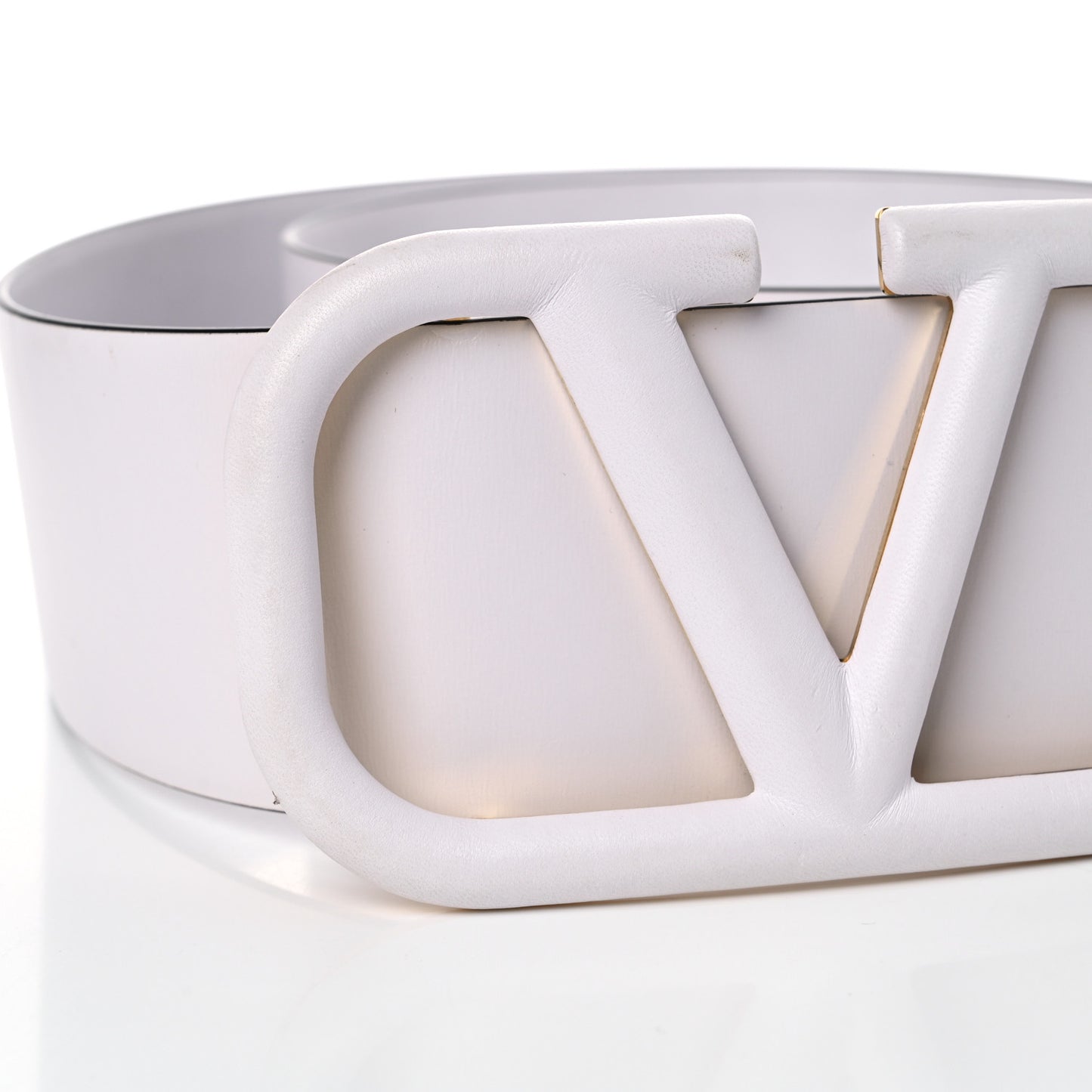 Lambskin 70mm VLogo Belt 110 44 White