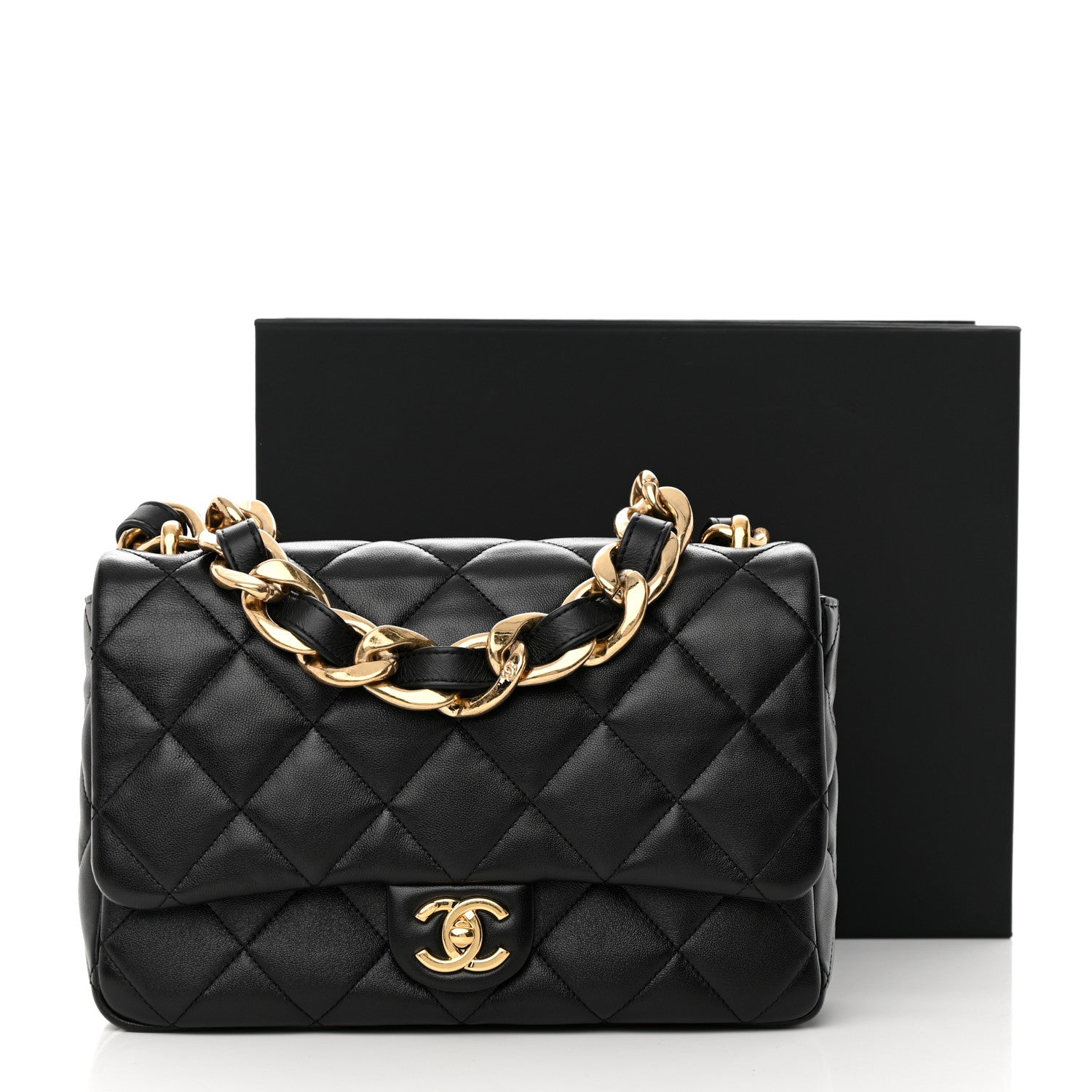 Chanel Lambskin Quilted Large CC Funky Town Flap Black 13 of 13