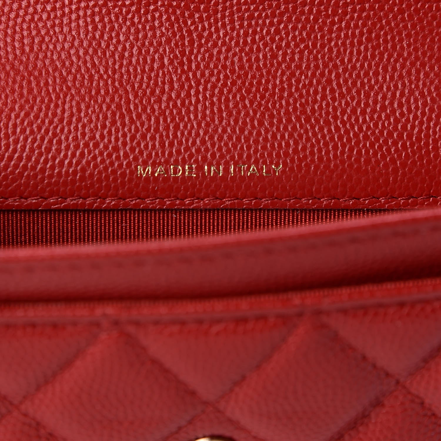 Chanel Caviar Quilted Flap Card Holder Wallet Red 8 of 10