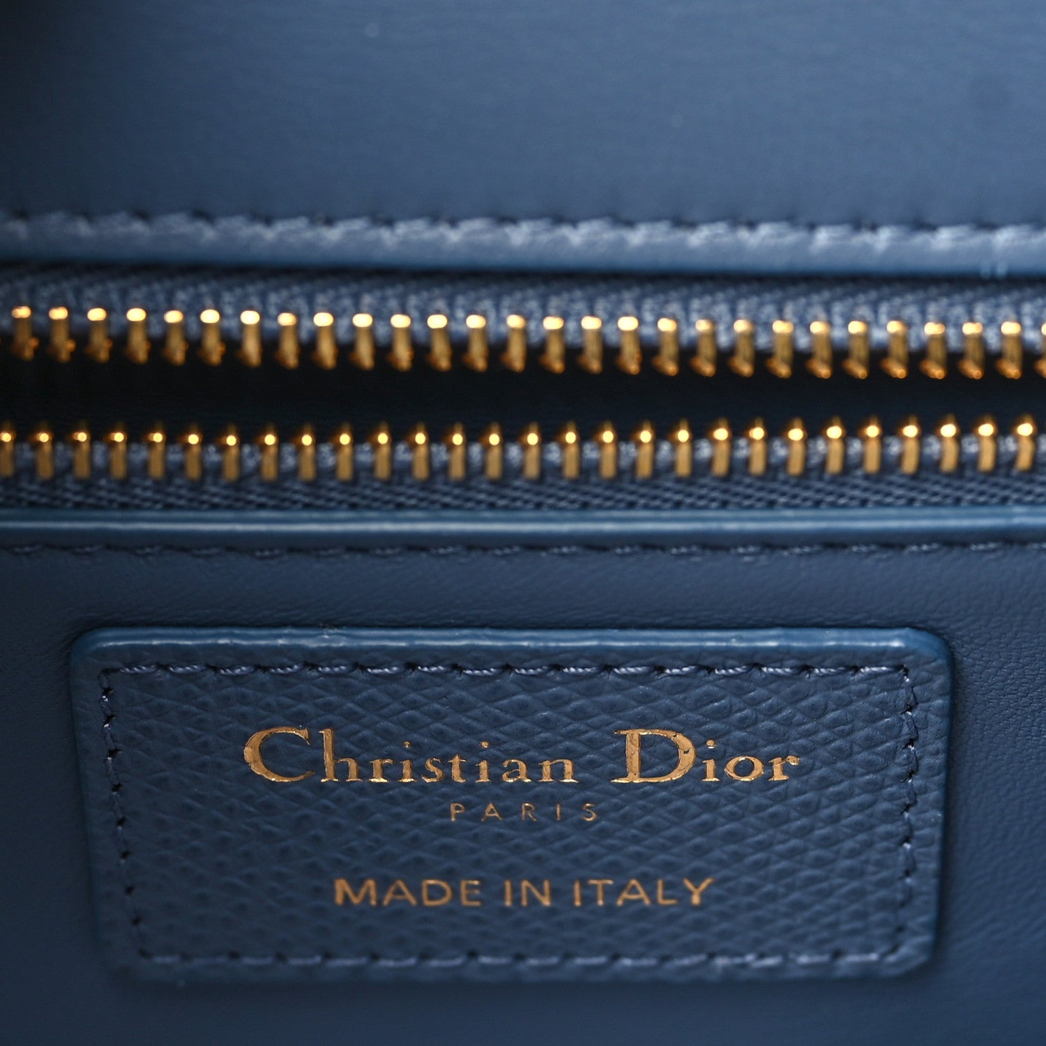 Christian Dior Grained Calfskin Embossed 30 Montaigne Chain Flap Bag Blue 6 of 11