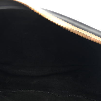 Celine Smooth Calfskin Medium Strap Ava Triomphe Shoulder Bag Black 5 of 9