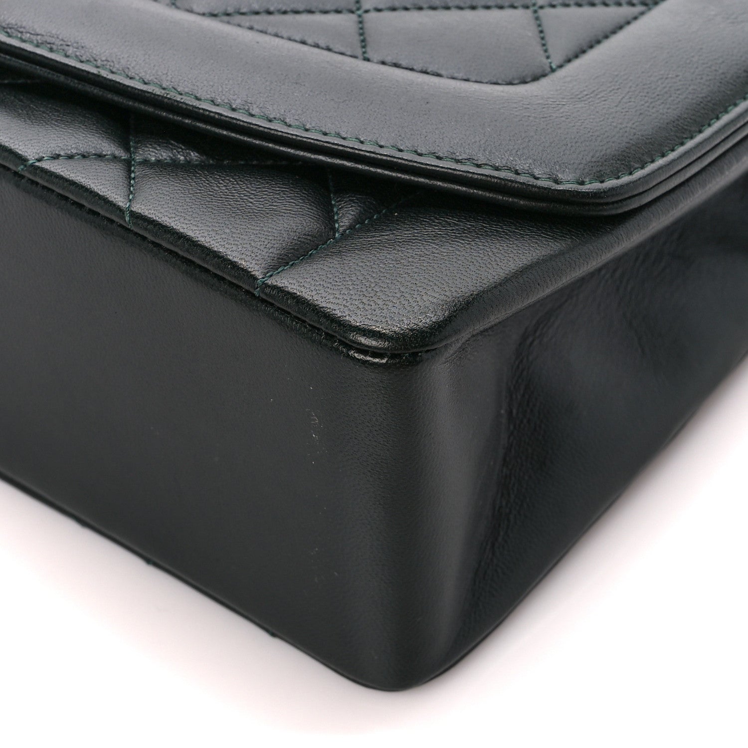 Chanel Lambskin Quilted Medium Single Flap Green 11 of 11