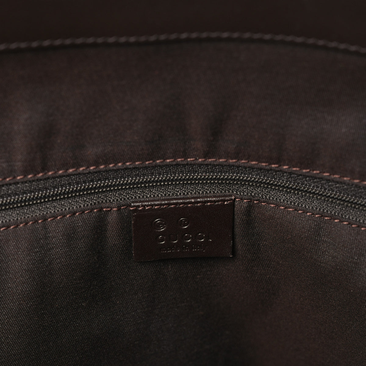 Monogram Denim Large Tote Brown