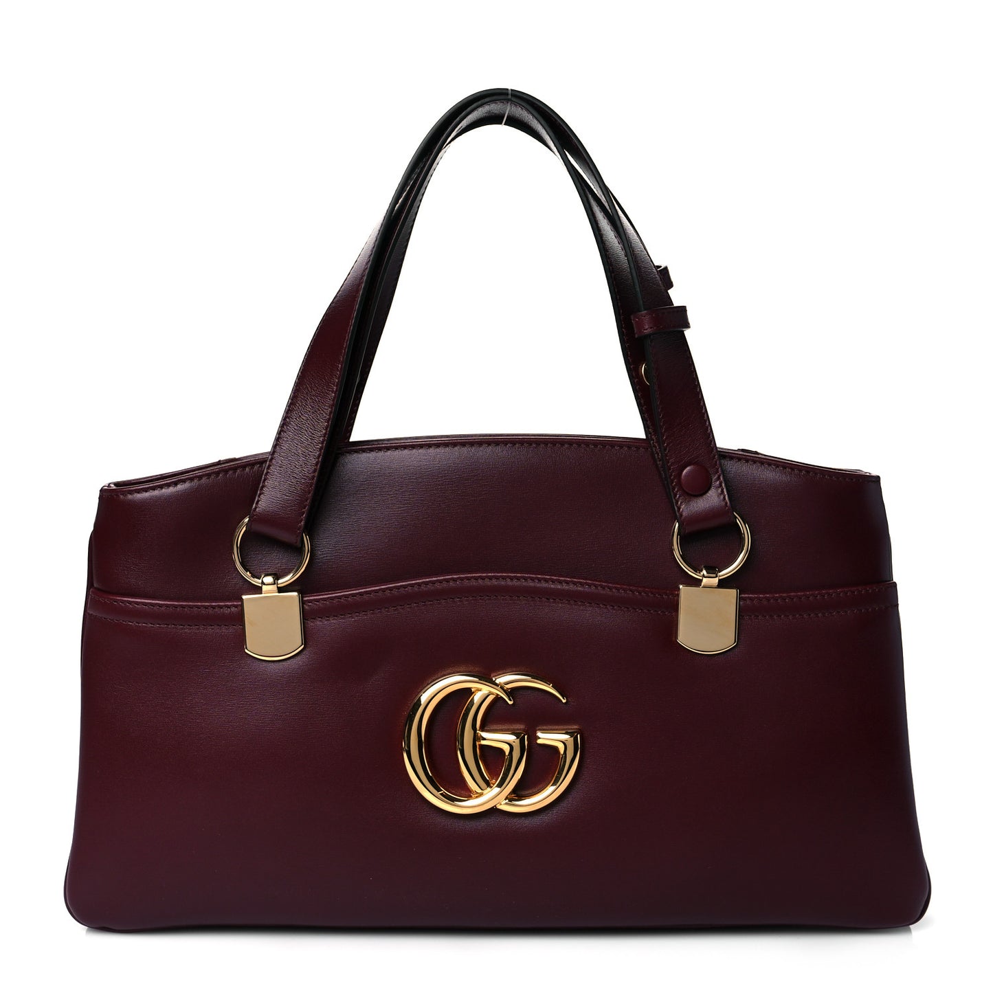 Vitello Palmellato Lux Large Arli Top Handle Bag Vintage Bordeaux