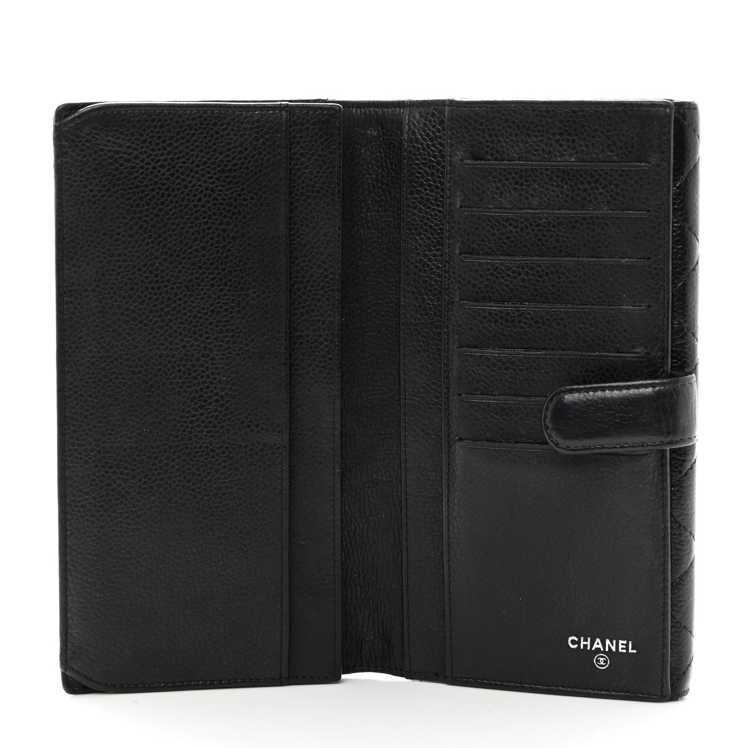 Chanel Caviar Quilted CC Long Double Wallet Black 5 of 11