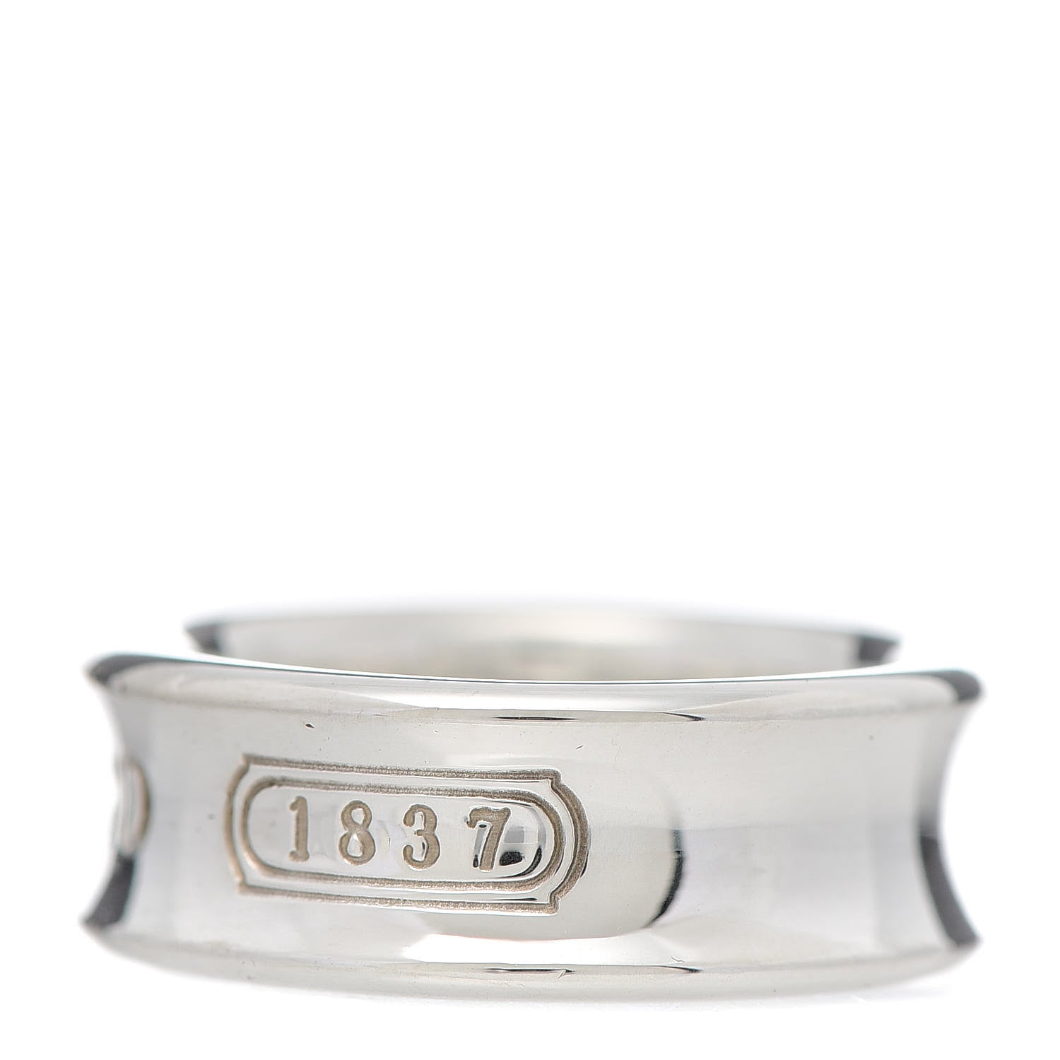 Tiffany Sterling Silver 1837 Band Ring 50 5.25 3 of 6