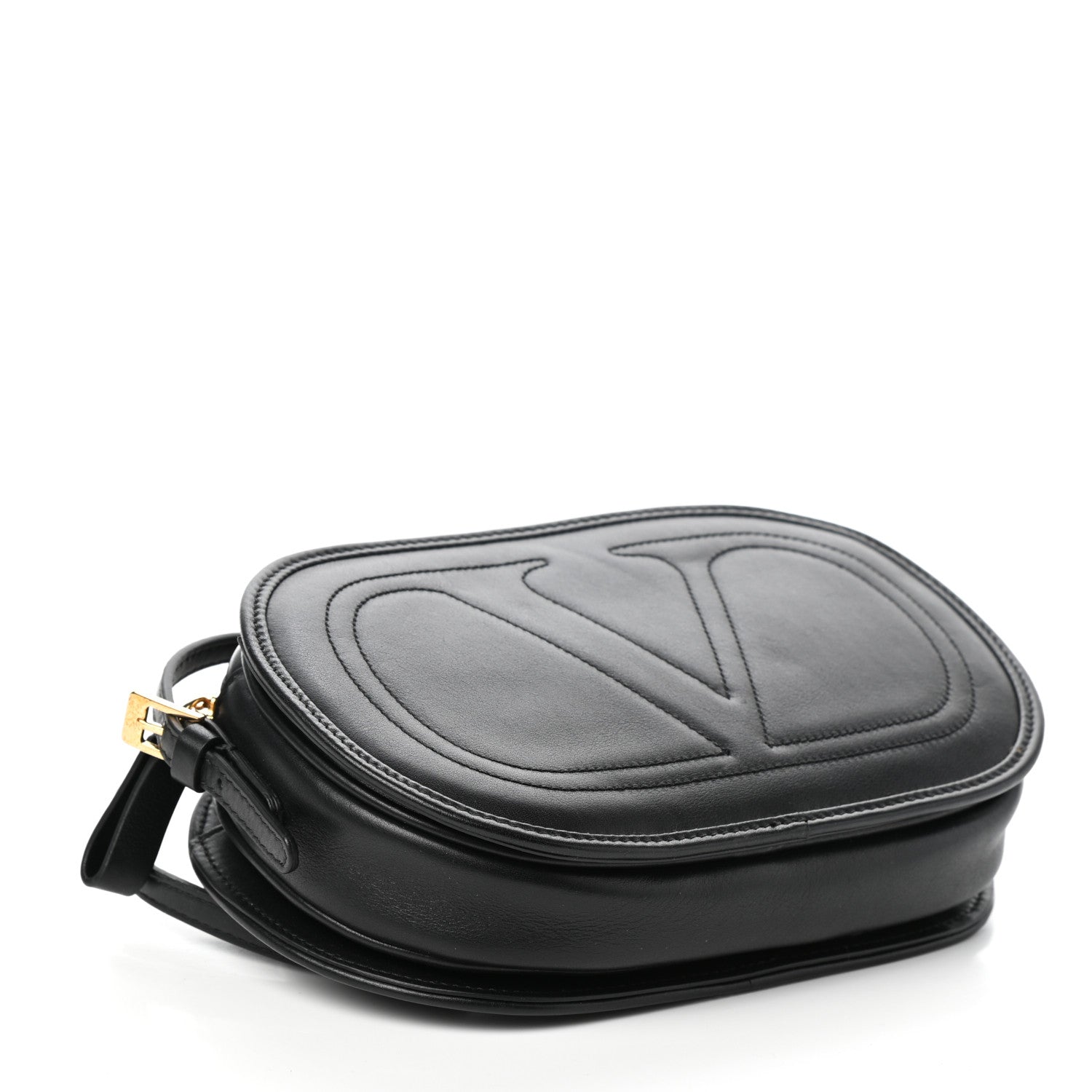 Valentino Garavani Calfskin Small Logo Go Crossbody Bag Black 4 of 8