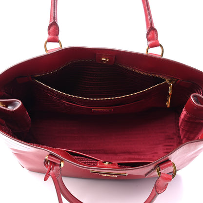 Prada Saffiano Lux Large Tote Cherry 5 of 16
